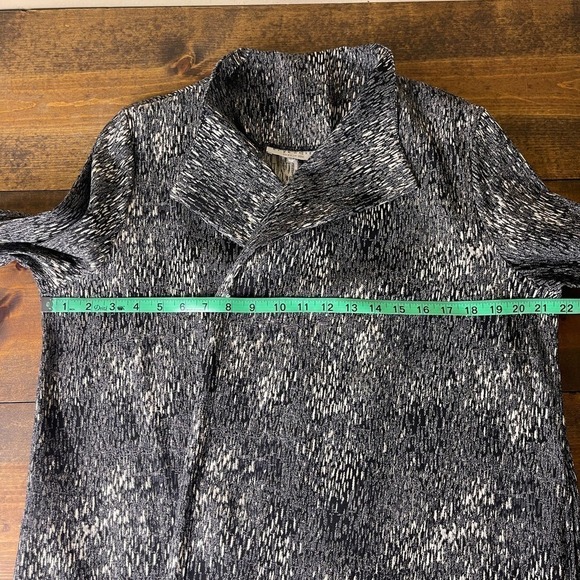 Bryn Walker Grey Space Dye Textured Cotton Long Line Coat Jacket Women's Medium - Picture 9 of 10